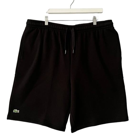 Lacoste Authentic Sport Tennis Fleece Mens Black Shorts GH2136 Sz US XXL NEW - Picture 7 of 11